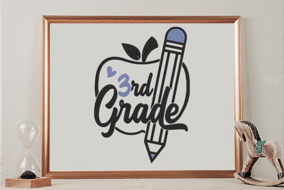 3rd Grade Apple Pencil: Embroidery Design Review