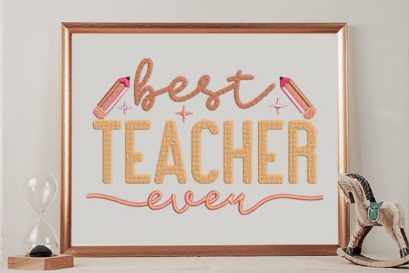 Best Teacher Ever Pencils: An Embroidery Review