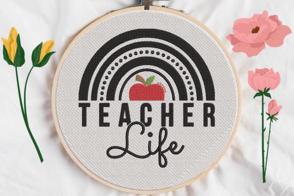 Teacher Life Rainbow and Apple: A Stitch Review